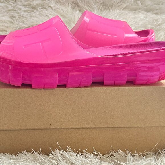 UGG Women's Vibrant Pink Slide Sandals - Picture 5 of 5